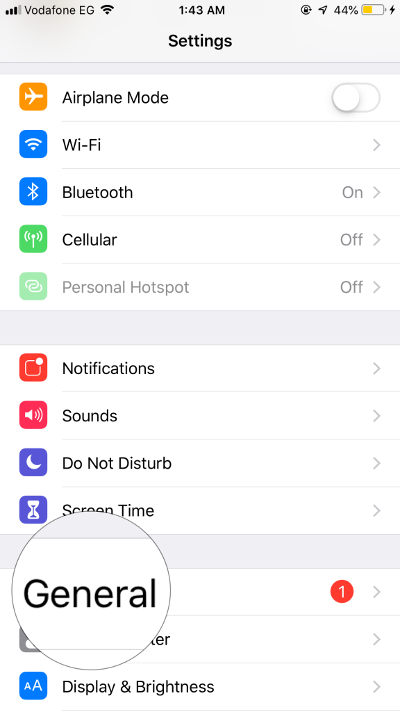 iPhone general settings - imeiCheck