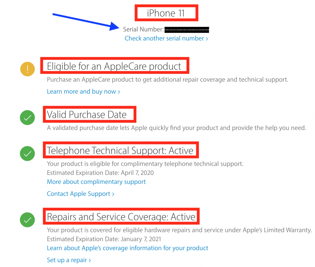 product lookup by serial number line 6